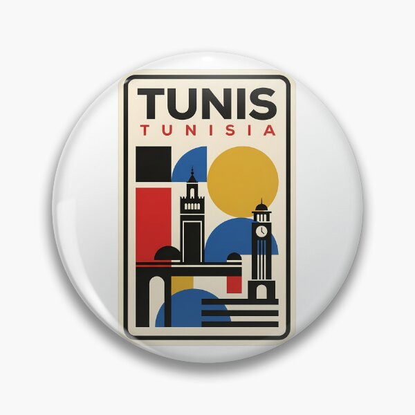 Item preview, Vintage Tunis Tunisia Skyline Geometric Travel Theme designed and sold by k3rstman1.