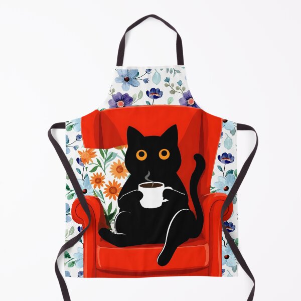 Item preview, Cute Cat with Coffee on Couch designed and sold by PurrfectHome.