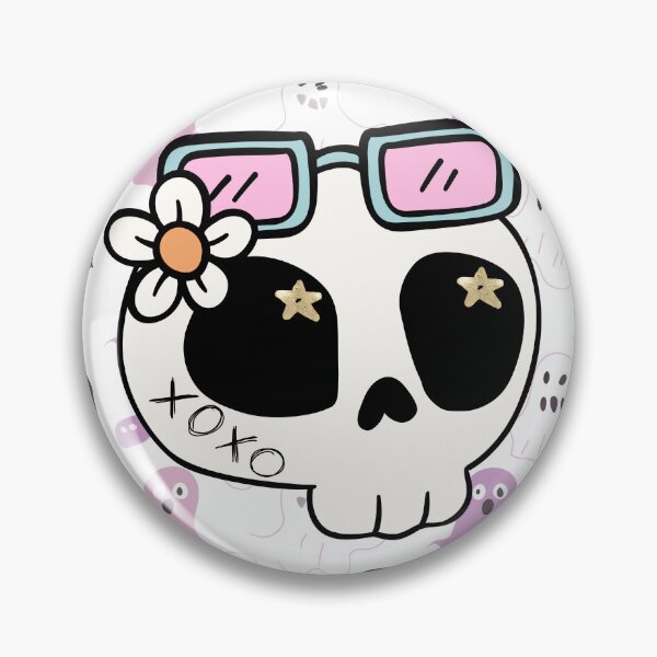 Item preview, Summerween Skull with Pentagrams designed and sold by WildWoodlandWitch.