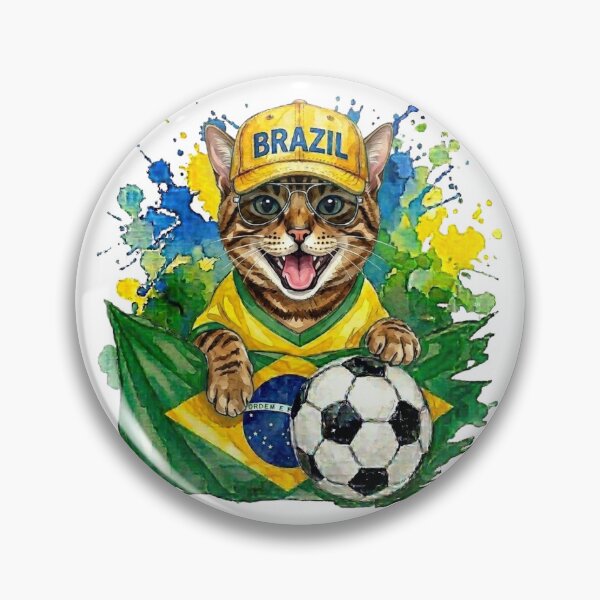 Item preview, Brazilian shorthair cat World Cup Brazil Suppawter designed and sold by The Suppawters.