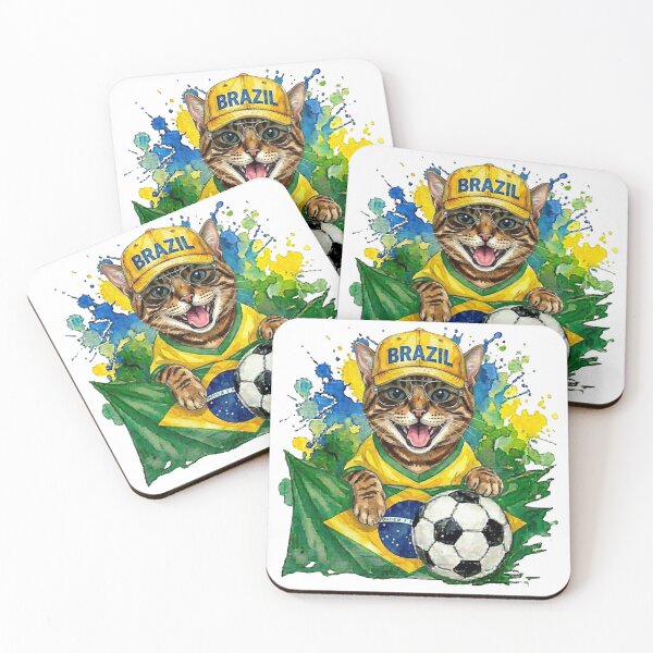 Item preview, Brazilian shorthair cat World Cup Brazil Suppawter designed and sold by The Suppawters.