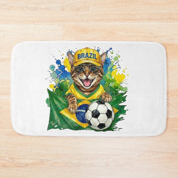 Item preview, Brazilian shorthair cat World Cup Brazil Suppawter designed and sold by The Suppawters.