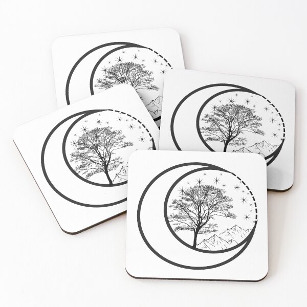 Item preview, Minimalist celestial tree silhouette designed and sold by MysticVargas.