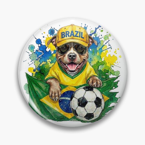 Item preview, Pit bull terrier World Cup Brazil Suppawter designed and sold by The Suppawters.