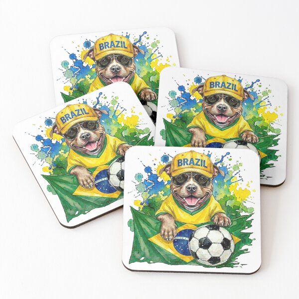 Item preview, Pit bull terrier World Cup Brazil Suppawter designed and sold by The Suppawters.