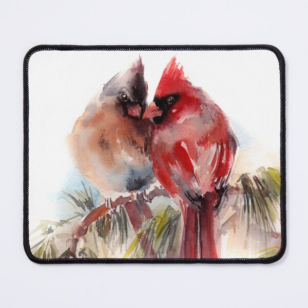Item preview, Cardinals watercolor painting designed and sold by CanotStop.