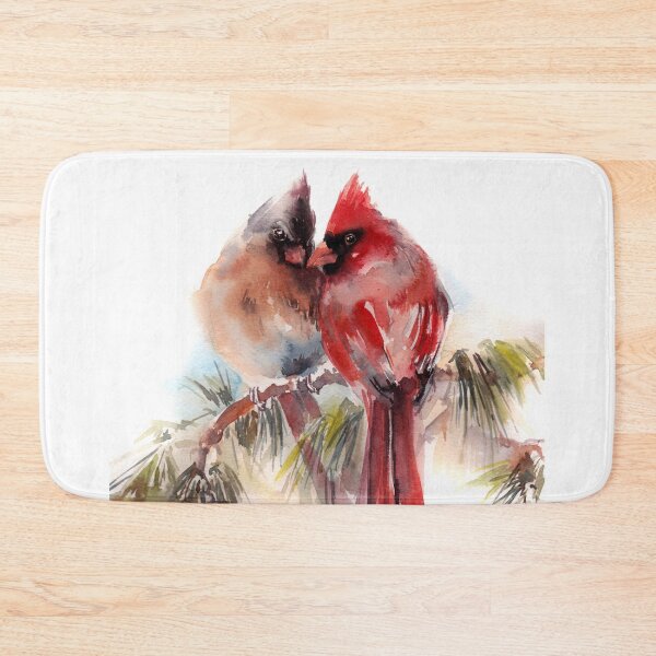 Item preview, Cardinals watercolor painting designed and sold by CanotStop.