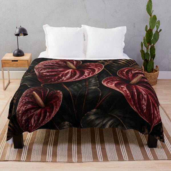 Aperçu de l'œuvre Anthurium rouge foncé botanique créée et vendue par Siti Hoiriyah.