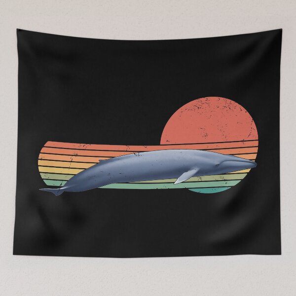 Item preview, Blue Whale Retro Sunset designed and sold by NicGrayGraphic.