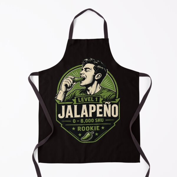 Artikelvorschau, Jalapeño-Schärfelevel-Abzeichen – Stufe I Anfänger | Chili-Pfeffer-Herausforderungsaufnäher entworfen und verkauft von Tadeusz1.