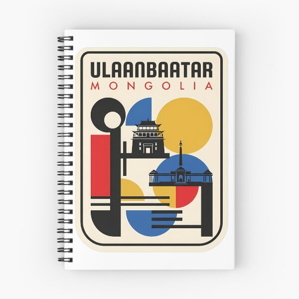 Item preview, Retro Ulaanbaatar Mongolia Geometric Travel Landmark designed and sold by k3rstman1.