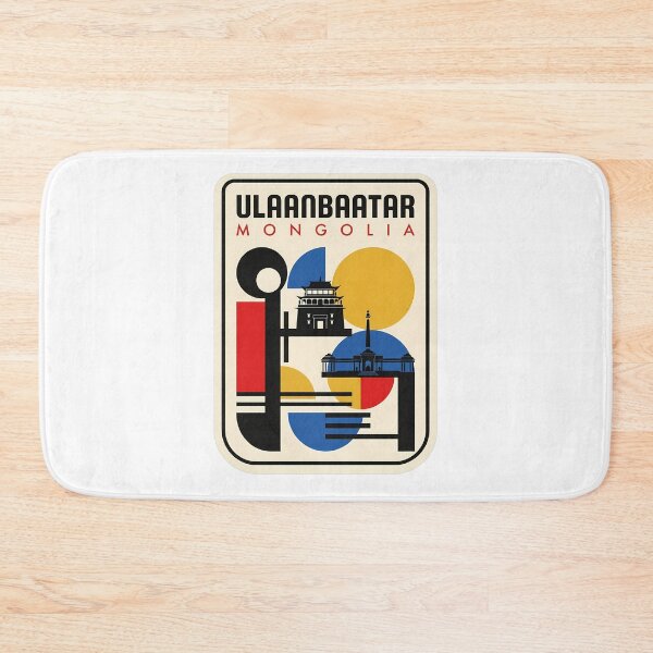 Item preview, Retro Ulaanbaatar Mongolia Geometric Travel Landmark designed and sold by k3rstman1.