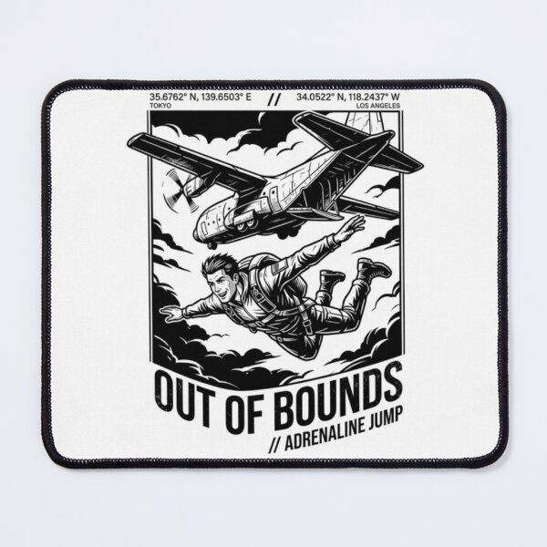 Artikelvorschau, Out Of Bounds // Adrenalin-Fallschirmspringen Streetwear-T-Shirt entworfen und verkauft von OutOfBounds-17.