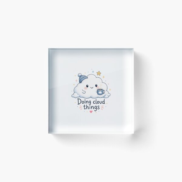 Item preview, Doing Cloud Things – Cute Whimsical Cloud Illustration designed and sold by Luna-Artistry.