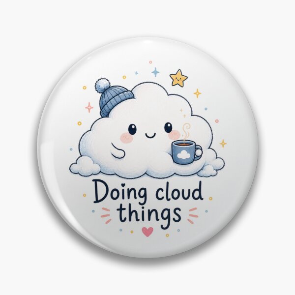 Item preview, Doing Cloud Things – Cute Whimsical Cloud Illustration designed and sold by Luna-Artistry.