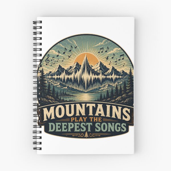 Item preview, Mountains Play the Deepest Songs | Mountain Music Art designed and sold by NatureHarmony16.