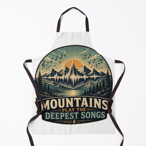 Item preview, Mountains Play the Deepest Songs | Mountain Music Art designed and sold by NatureHarmony16.