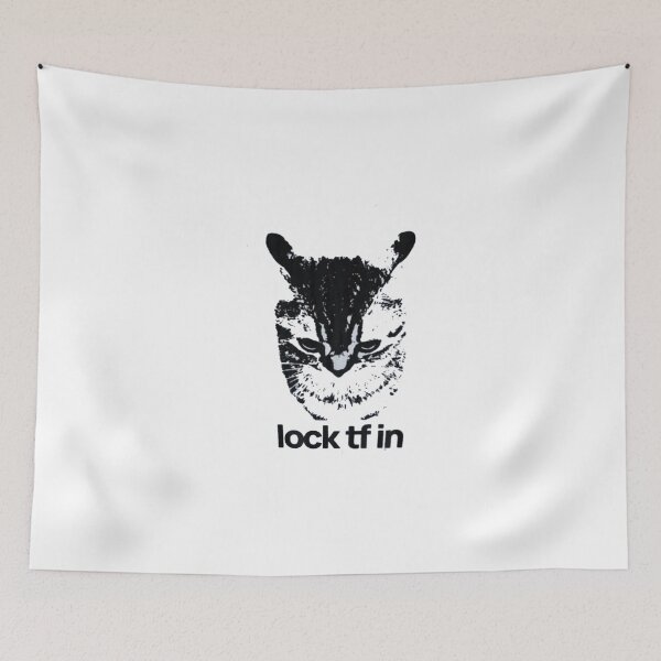 Item preview, Lock tf in - Sad Kitten Meme Standing Cat designed and sold by Gbriel3.