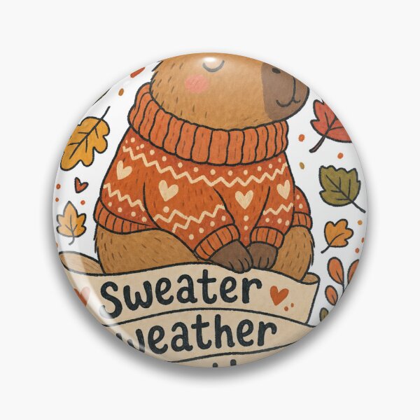 Item preview, Sweater Weather Sweetheart Capybara designed and sold by VisualArtsOasis.