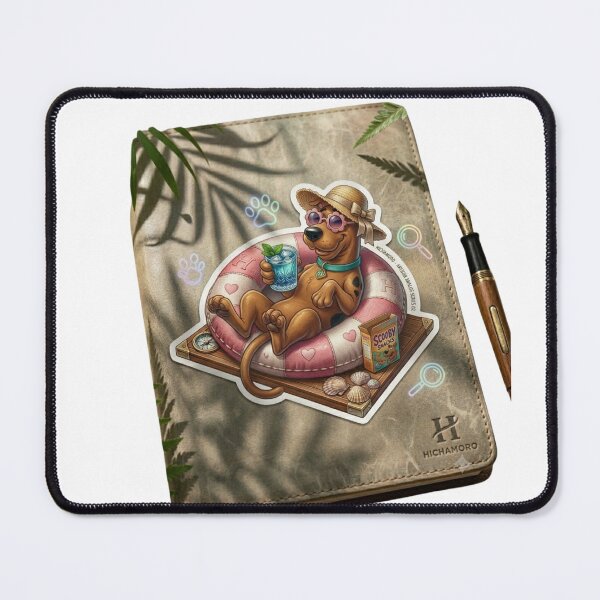 Item preview, Retro Summer Dog Chilling Pool Tropical Paradise Cartoon Sticker designed and sold by HICHAMORO.