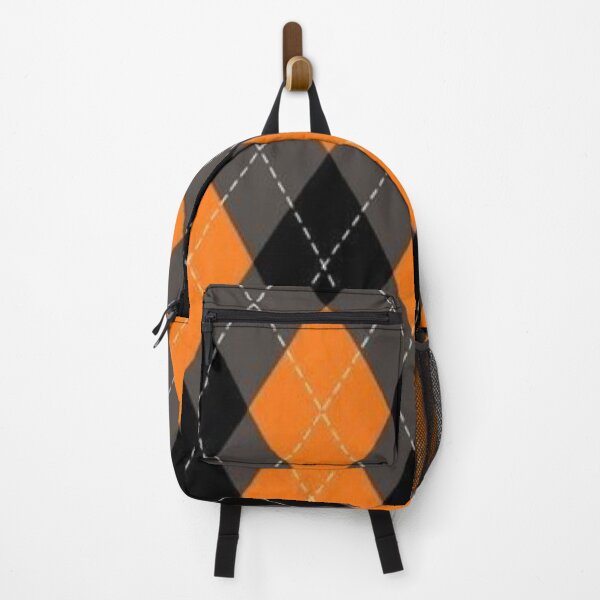 Item preview, Spooky Halloween Argyle Pattern Orange and Black Preppy Plaid designed and sold by LYAN-STORE.