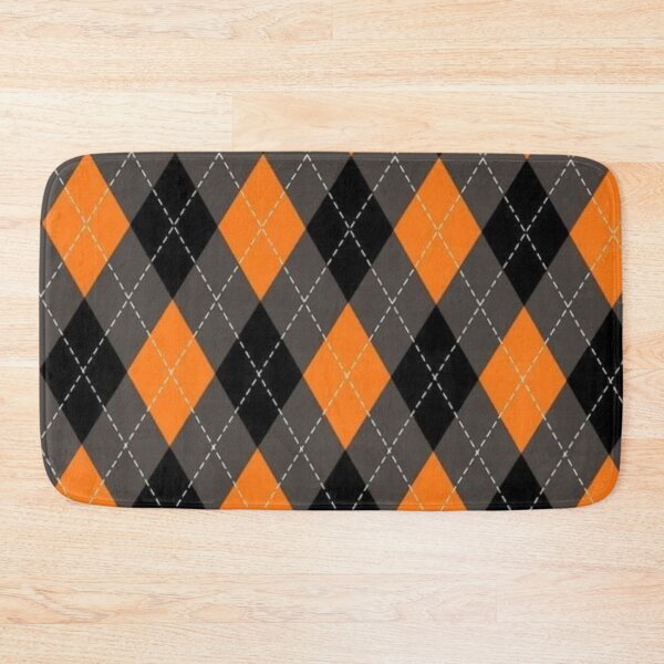 Item preview, Spooky Halloween Argyle Pattern Orange and Black Preppy Plaid designed and sold by LYAN-STORE.