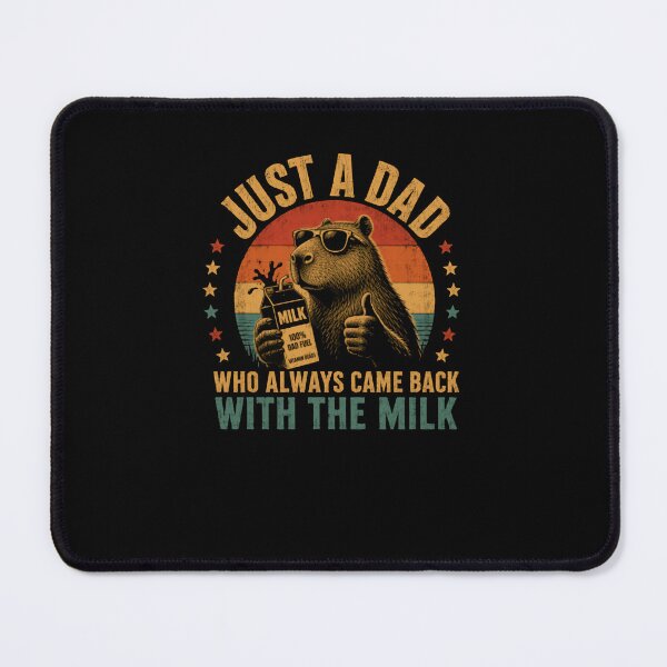 Item preview, Just A Dad Who Always Came Back With The Milk Funny Capybara Father Father's Day designed and sold by RetroMini2026.