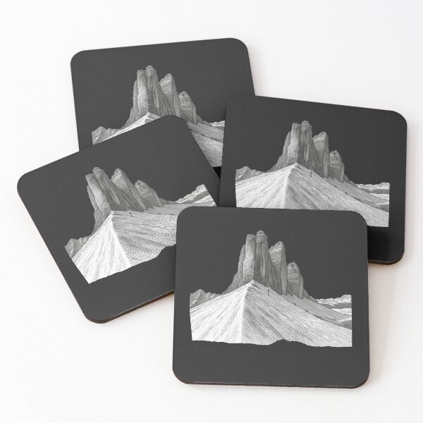 Item preview, Tre Cime di Lavaredo - Dolomites B&W Mountains Snow designed and sold by SlothcoreVibes.