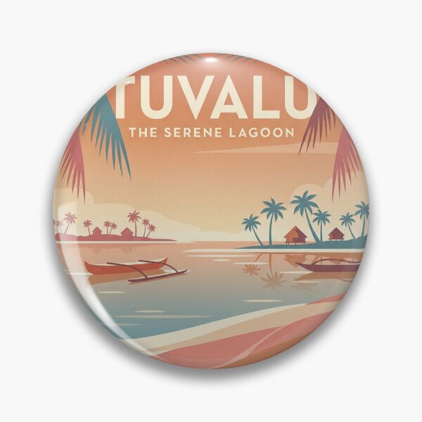 Item preview, Vintage Tuvalu Funafuti Tropical Travel Poster designed and sold by DuckOddity.