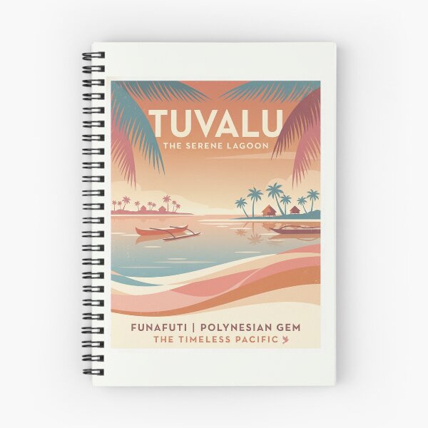 Item preview, Vintage Tuvalu Funafuti Tropical Travel Poster designed and sold by DuckOddity.