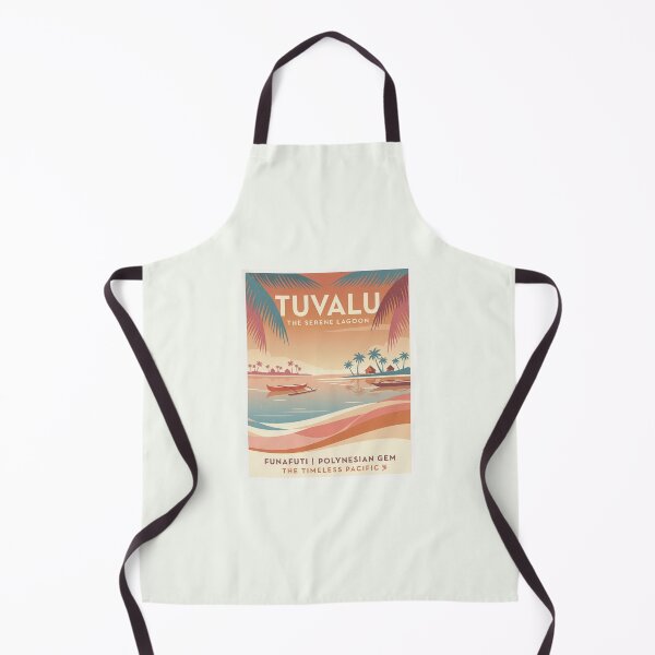 Item preview, Vintage Tuvalu Funafuti Tropical Travel Poster designed and sold by DuckOddity.