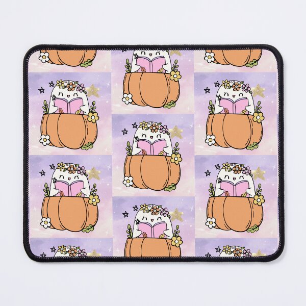 Item preview, Summerween ghost with Flowers and Pumpkin  designed and sold by WildWoodlandWitch.