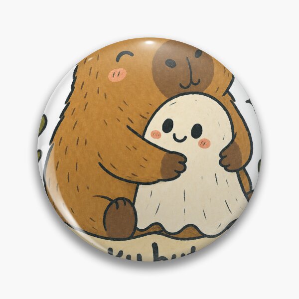 Item preview, Spooky but Soft Capybara and Ghost designed and sold by VisualArtsOasis.