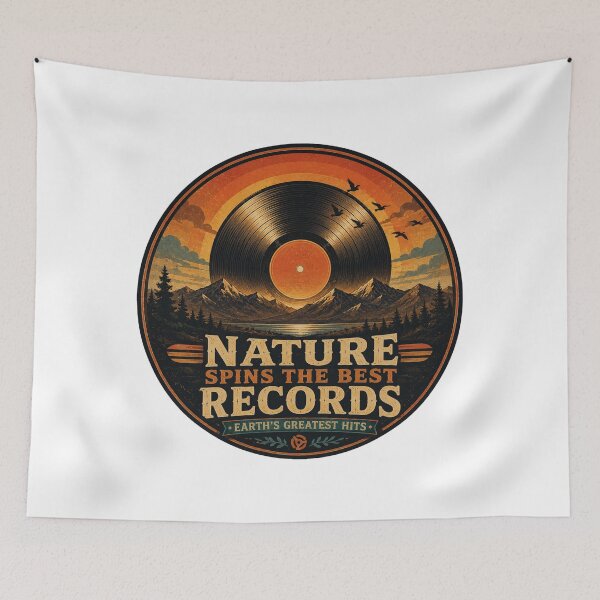 Item preview, Nature Spins the Best Records | Vinyl Nature Art designed and sold by NatureHarmony16.