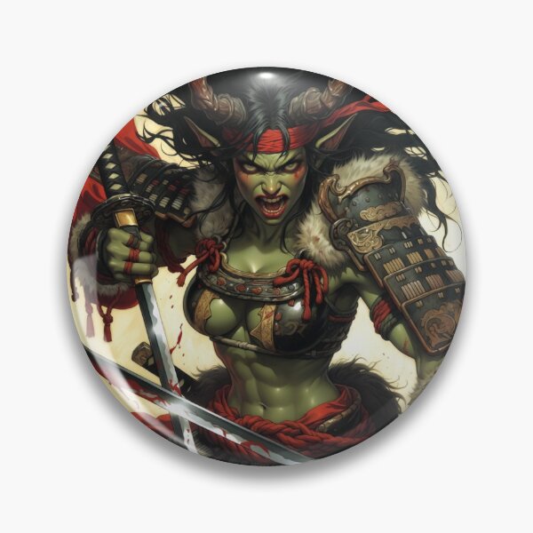 Item preview, Oni Samurai Berserker | Fierce Green Demon Warrior designed and sold by ITSimagination.