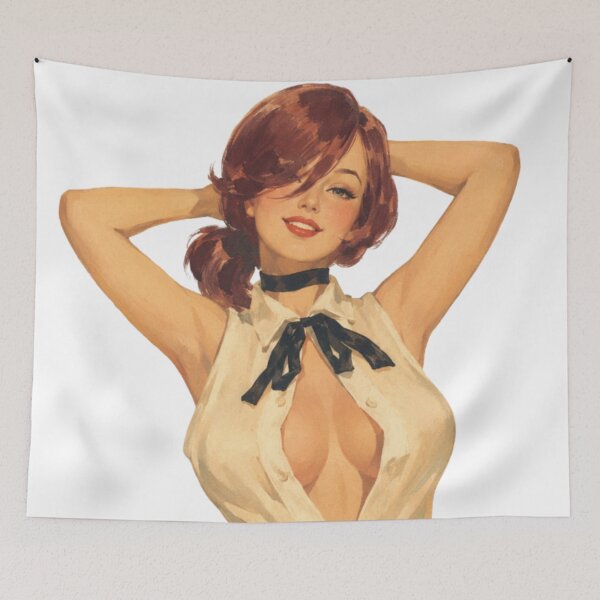 Item preview, Anime Office Pinup – Retro Manga Inspired Vintage Art designed and sold by Cosplayvintage.