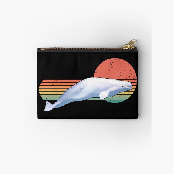 Item preview, Beluga whale Retro Sunset designed and sold by NicGrayGraphic.