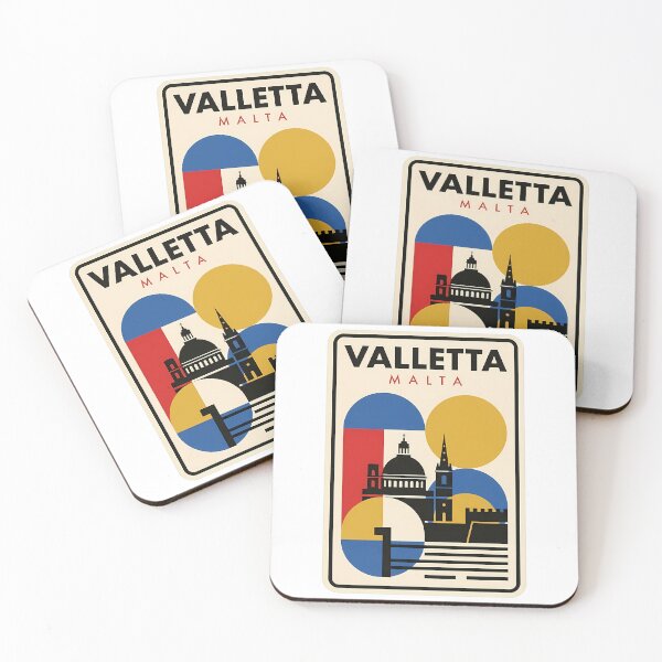 Item preview, Bauhaus Style Valletta Malta Mediterranean Travel Skyline designed and sold by k3rstman1.