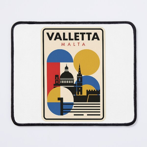 Item preview, Bauhaus Style Valletta Malta Mediterranean Travel Skyline designed and sold by k3rstman1.