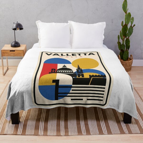 Item preview, Bauhaus Style Valletta Malta Mediterranean Travel Skyline designed and sold by k3rstman1.