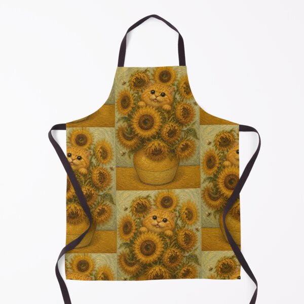 Item preview, Cute Chonky Ginger Tabby Cat Sunflowers Dreamscape designed and sold by Mindworx21.