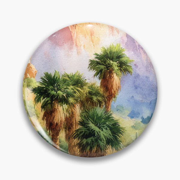 Item preview, Southwestern Desert Oasis Watercolor Art Print designed and sold by MargaretWiktor.