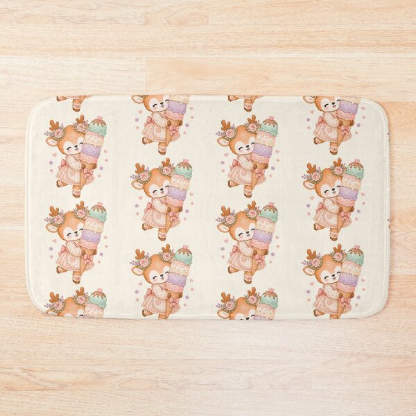 Item preview, Cute Reindeer with Giant Ice Cream | Kawaii Cottagecore Deer Pastel Sweet Dessert Illustration designed and sold by looplandger.