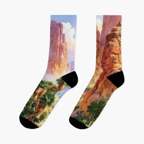Item preview, Southwestern Desert Oasis Watercolor Art Print designed and sold by MargaretWiktor.