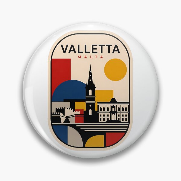 Item preview, Retro Valletta Malta Geometric Travel Poster designed and sold by k3rstman1.