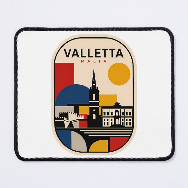 Item preview, Retro Valletta Malta Geometric Travel Poster designed and sold by k3rstman1.