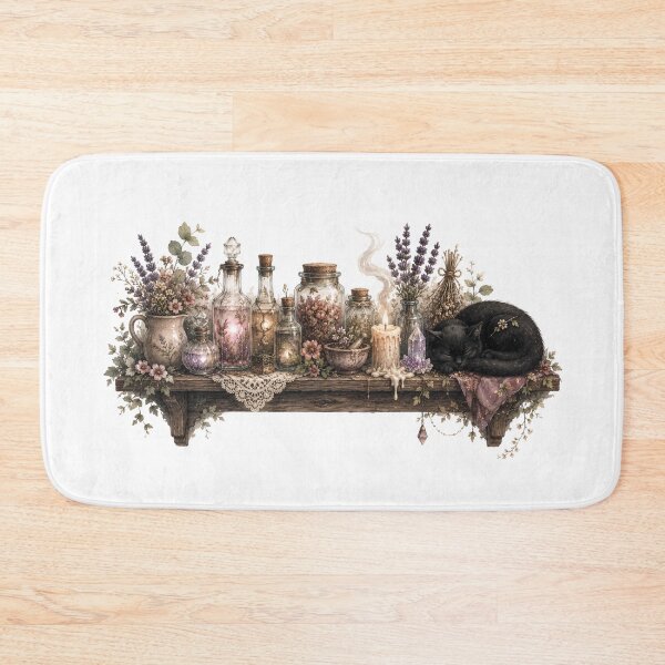 Item preview, Witch Apothecary Shelf — Potion Bottles Cottage Witch Art designed and sold by DreamelleStudio.