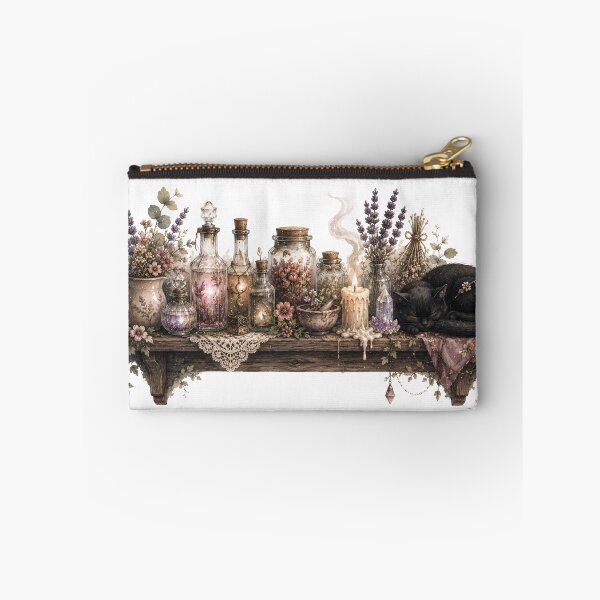 Item preview, Witch Apothecary Shelf — Potion Bottles Cottage Witch Art designed and sold by DreamelleStudio.