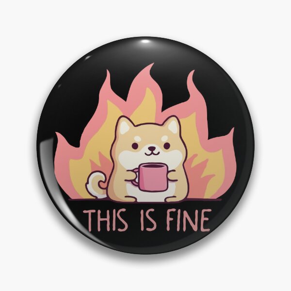 Item preview, Shiba Inu Holding Coffee Mug This Is Fine designed and sold by Gkinoki.