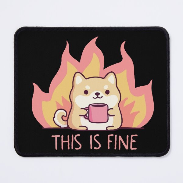 Item preview, Shiba Inu Holding Coffee Mug This Is Fine designed and sold by Gkinoki.
